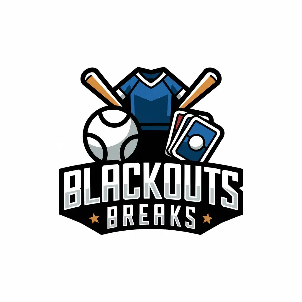 LOGO Design for BlackoutBreaks Modern Gaming Style with Sports and Card Elements