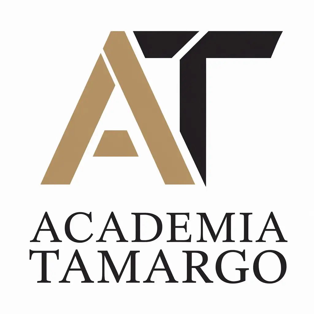 LOGO Design for Academia Tamargo Vector with AT Symbol Clear Background for Education Industry