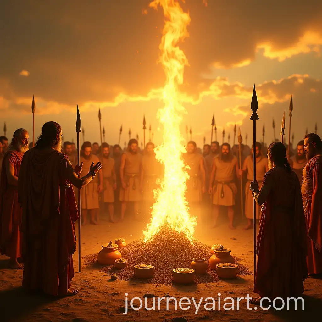 Vedic-Sacrificial-Fire-Ceremony-with-Priests-and-Warriors