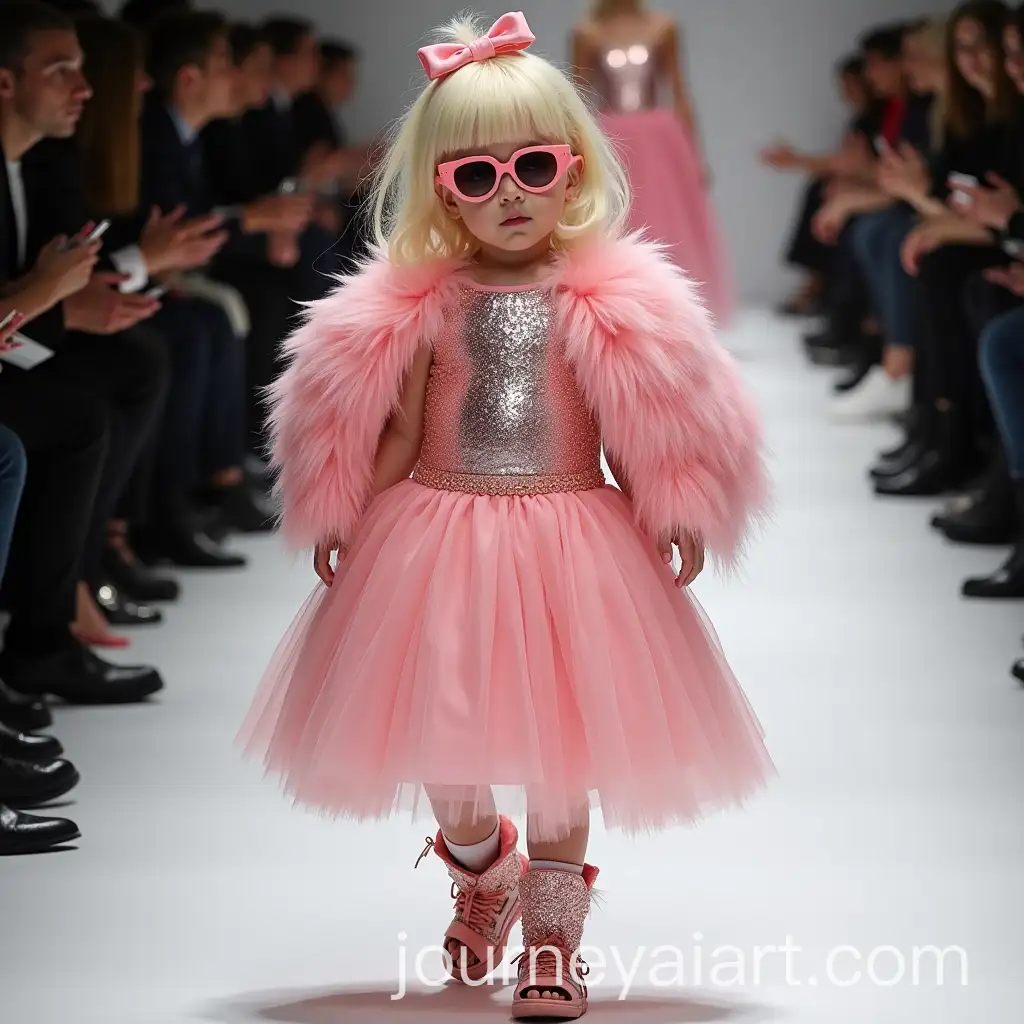 Adorable-Little-Girl-Dressed-as-Lady-Gaga-at-Fashion-Week