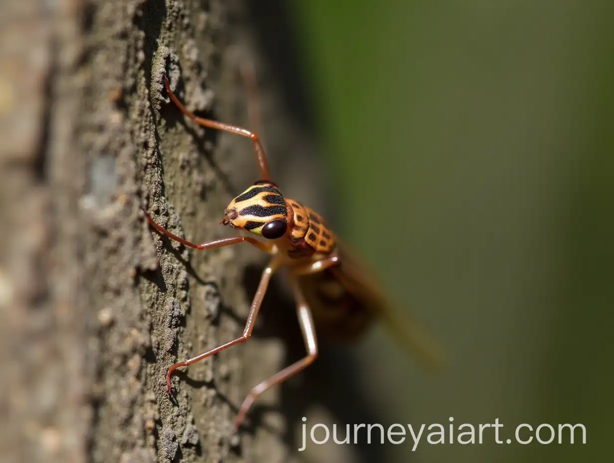 Macro-Photo-of-Insect-on-Tree-Trunk