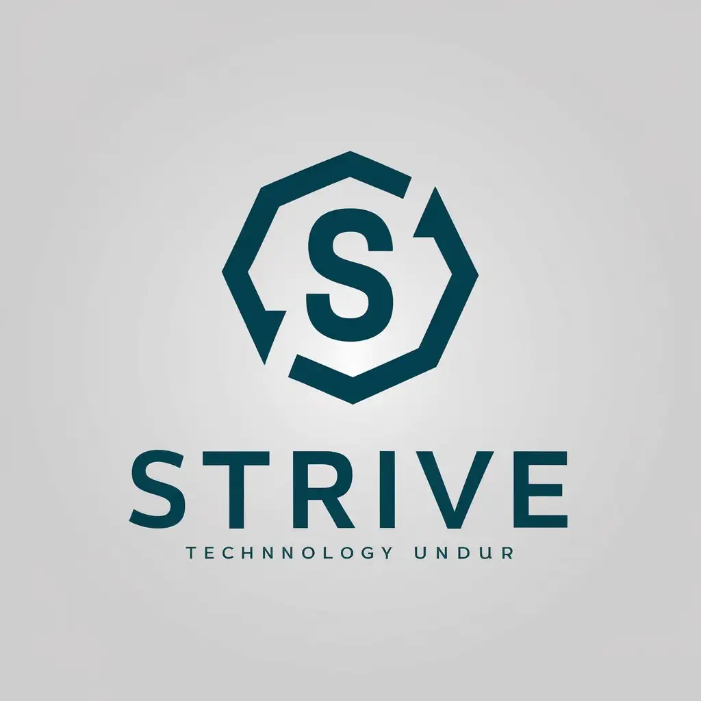 LOGO Design for Strive Modern Vector Design with Strive Text and Technology Symbol