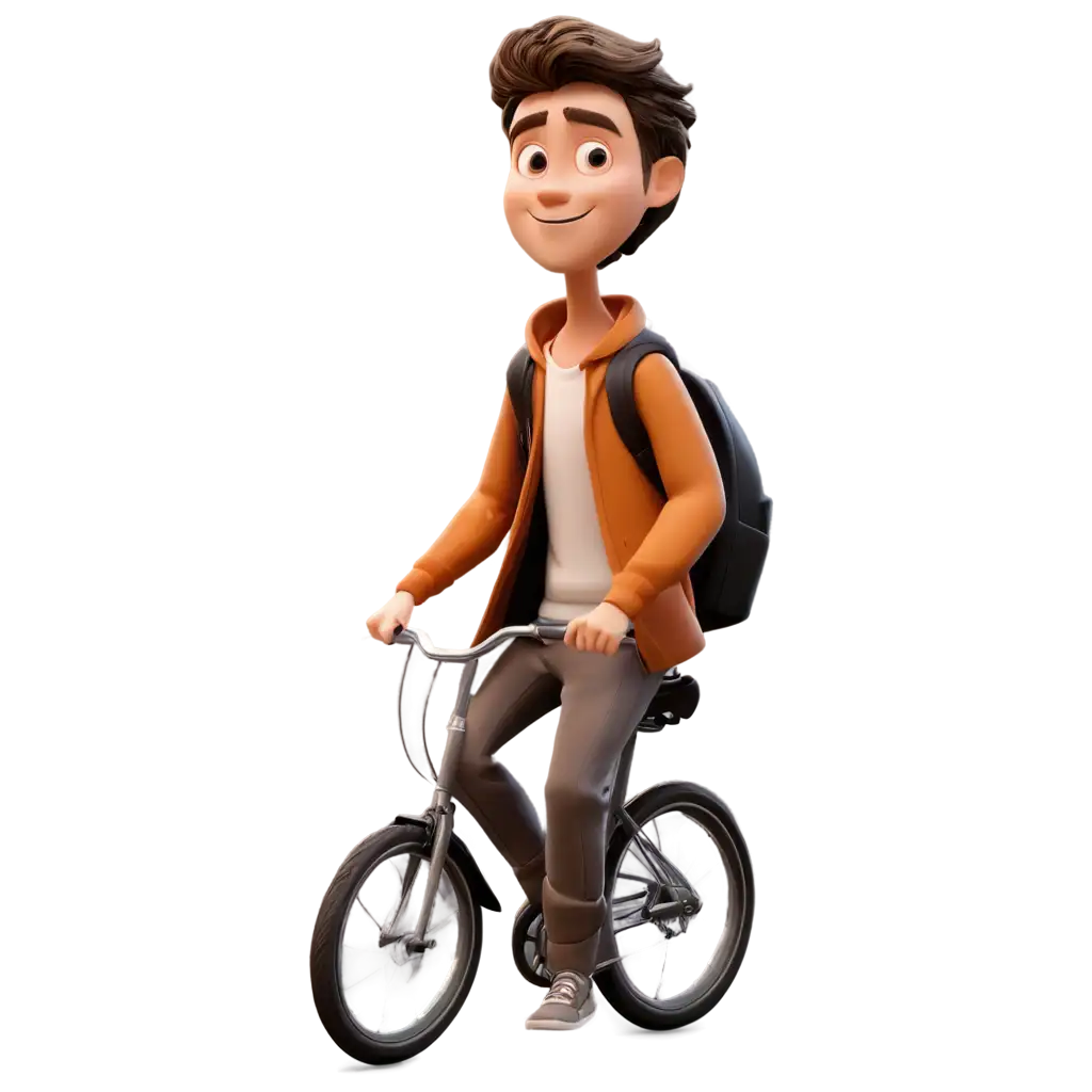 Cartoon-Character-Riding-a-Bike-on-the-Road-HighQuality-PNG-Image-for-Creative-Projects