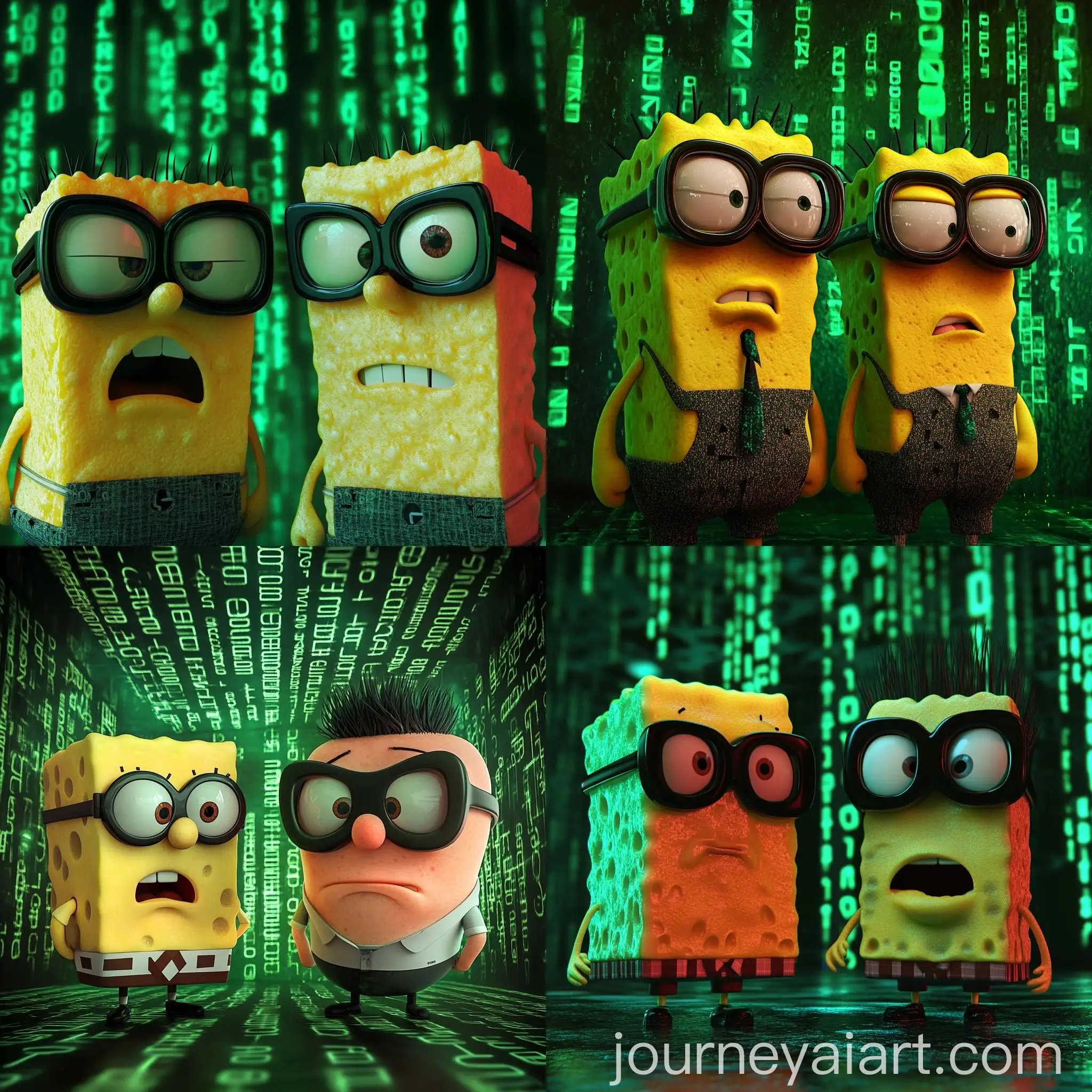 SpongeBob-and-Patrick-in-MatrixInspired-3D-Animation