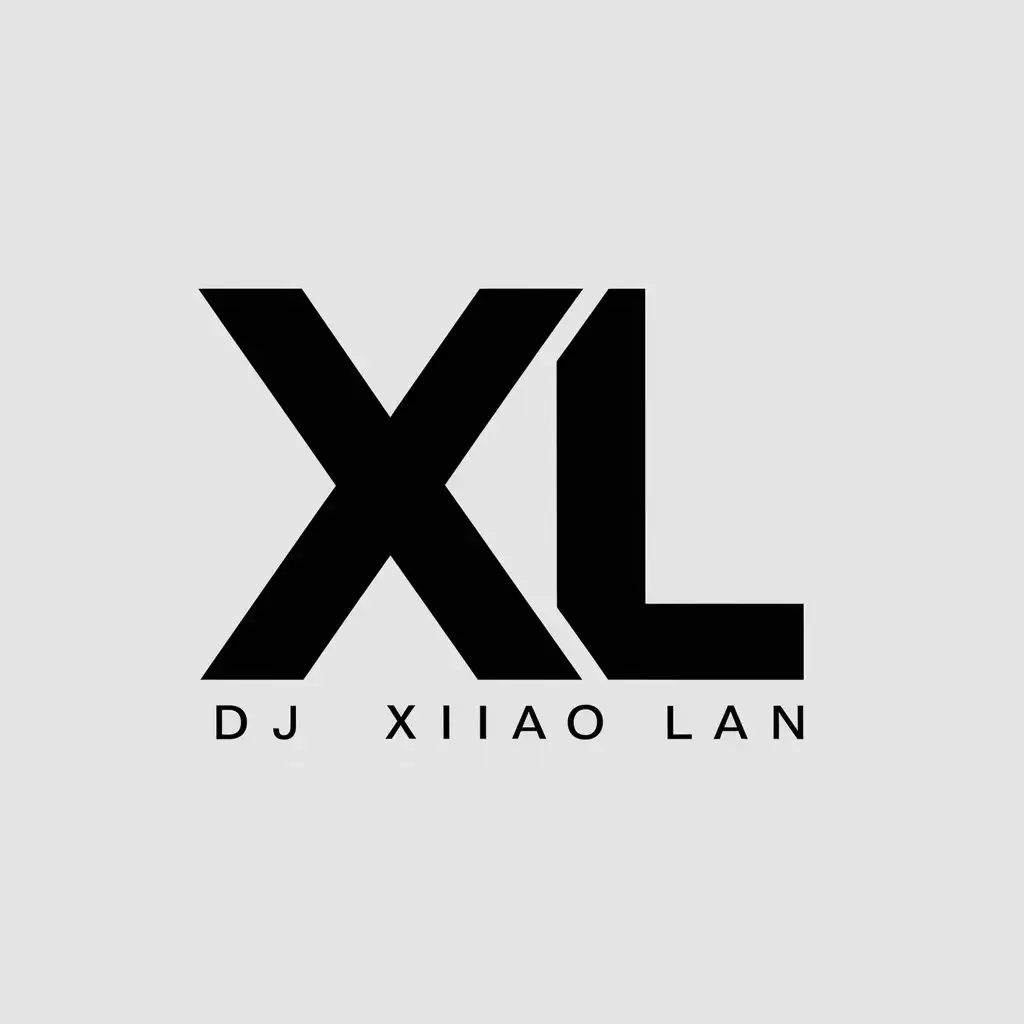 a vector logo design,with the text "XL", main symbol:DJ Xiao Lan,Moderate,be used in Technology industry,clear background