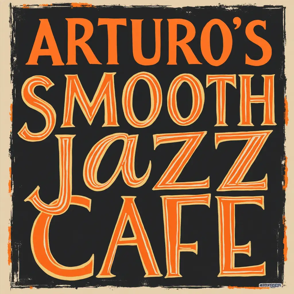 1980's poster with the words 'Arturo™’s Smoooth Jazz Cafe'