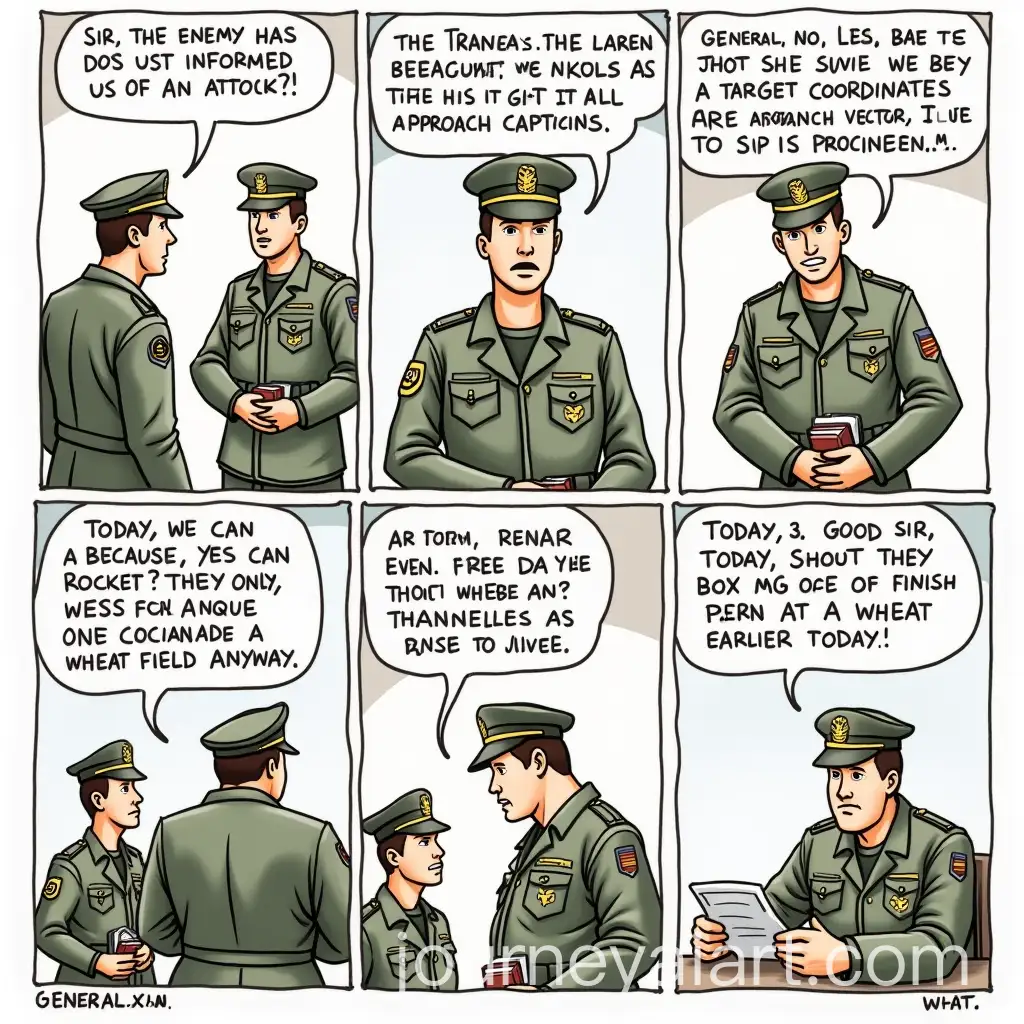 Humorous-Comic-Strip-Military-Mishap-with-Captain-and-General