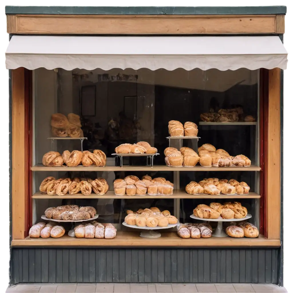 bakery store front window