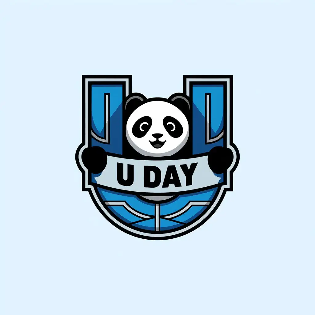 LOGO Design For U Day Panda Vector Logo Design with Clear Background