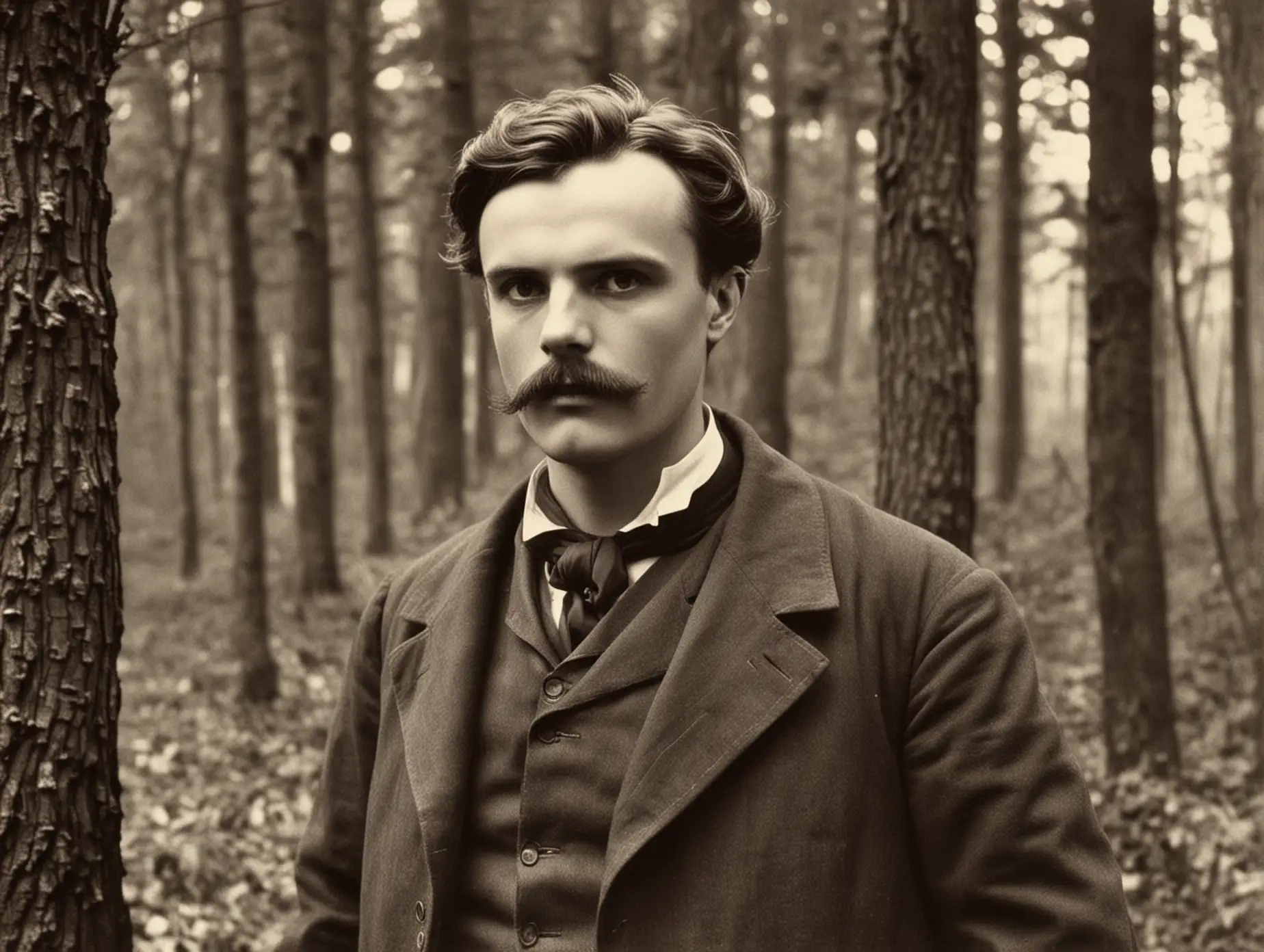 young Nietzsche in a German Forest in 1860