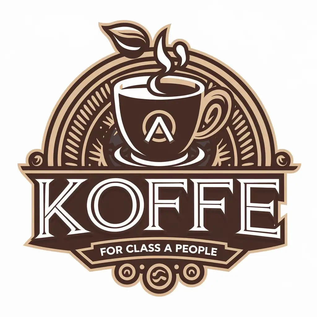 LOGO Design for Koffe Elegant Vector Coffee Symbol for Class A Audience