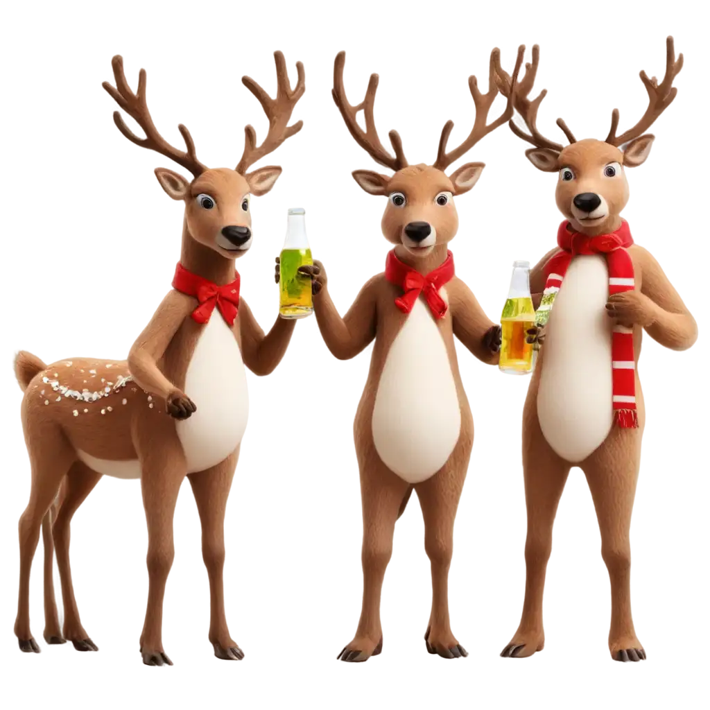 Happy-Reindeer-Drinking-Beer-PNG-Image-Cheerful-Holiday-Concept