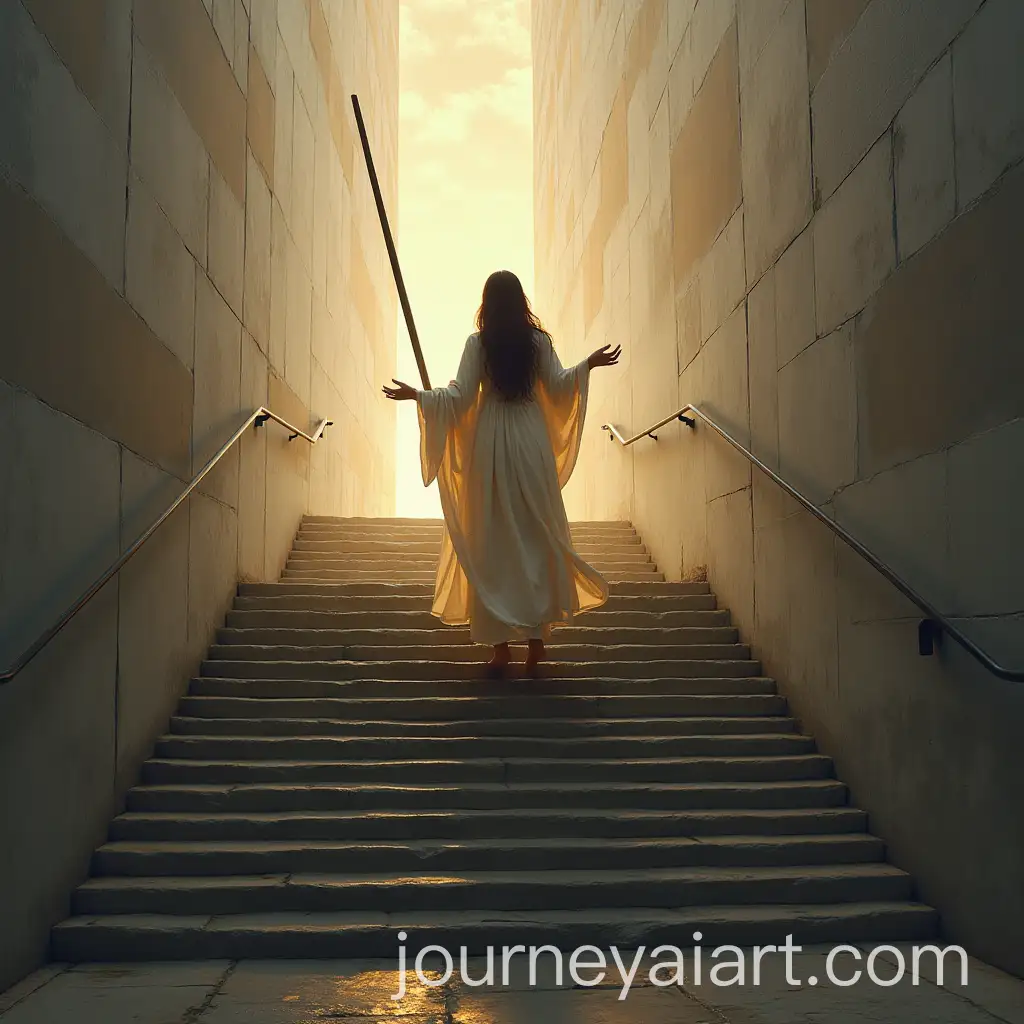 Woman-with-Staff-at-the-Top-of-a-Majestic-Stairway