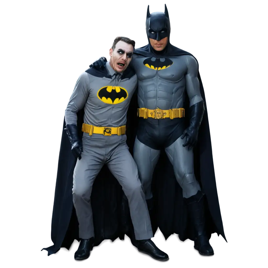 Batman with gruesome man