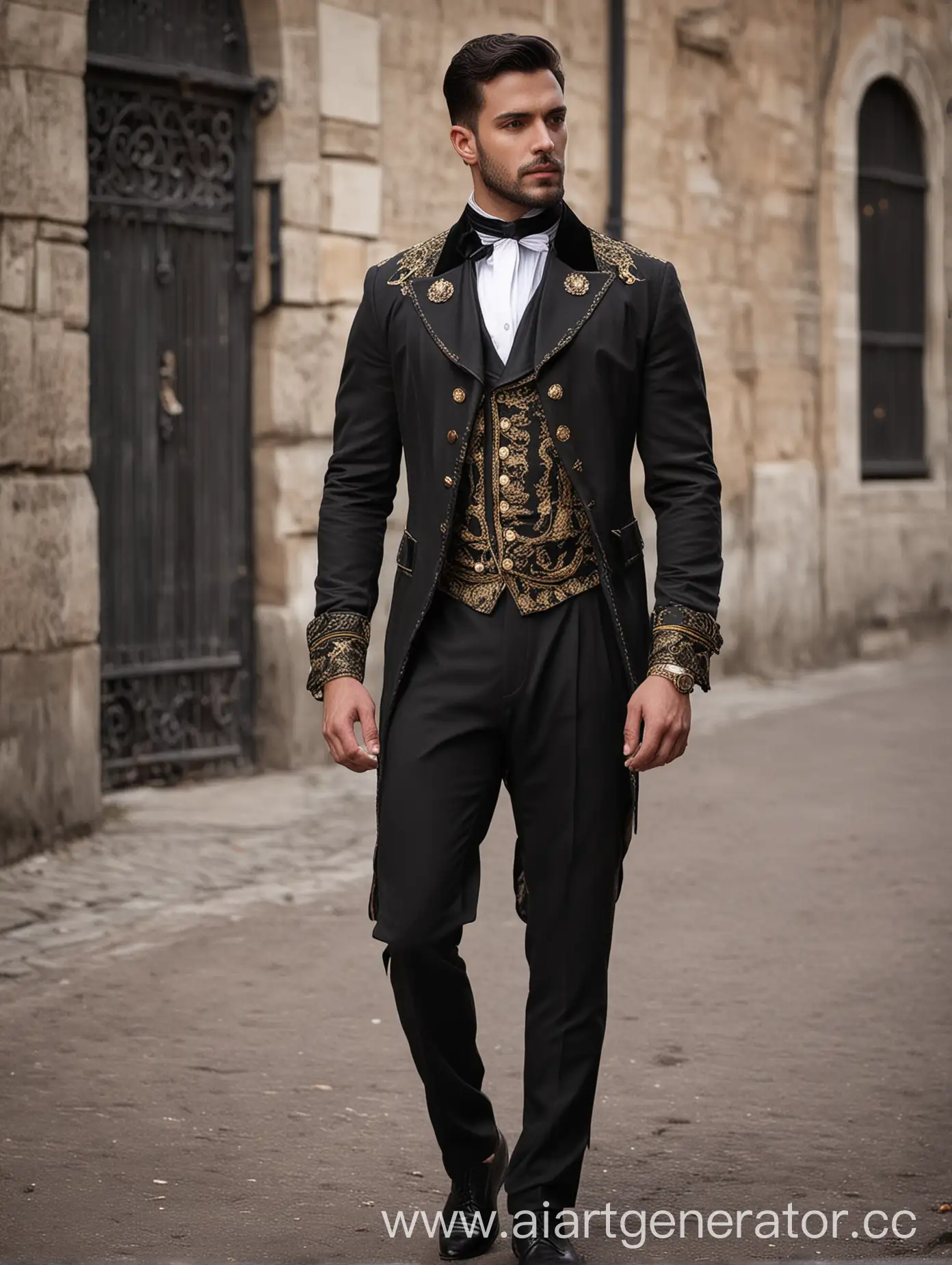 Elegant-Black-King-in-Aristocratic-Mens-Fashion