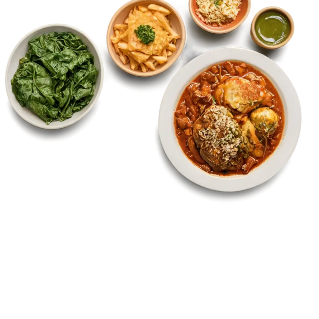 plate of food from a restaurant, bird's eye view