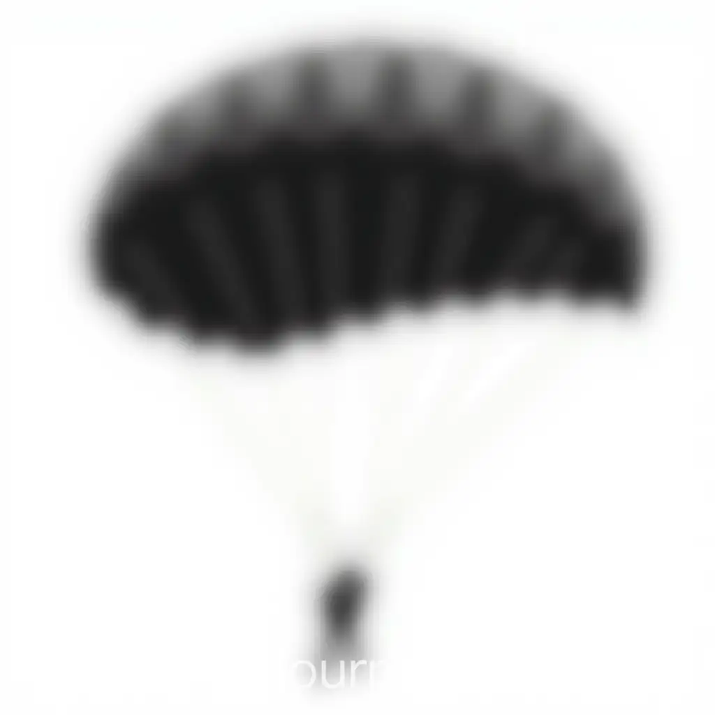 Thick-Black-Parachute-in-Minimalist-Style