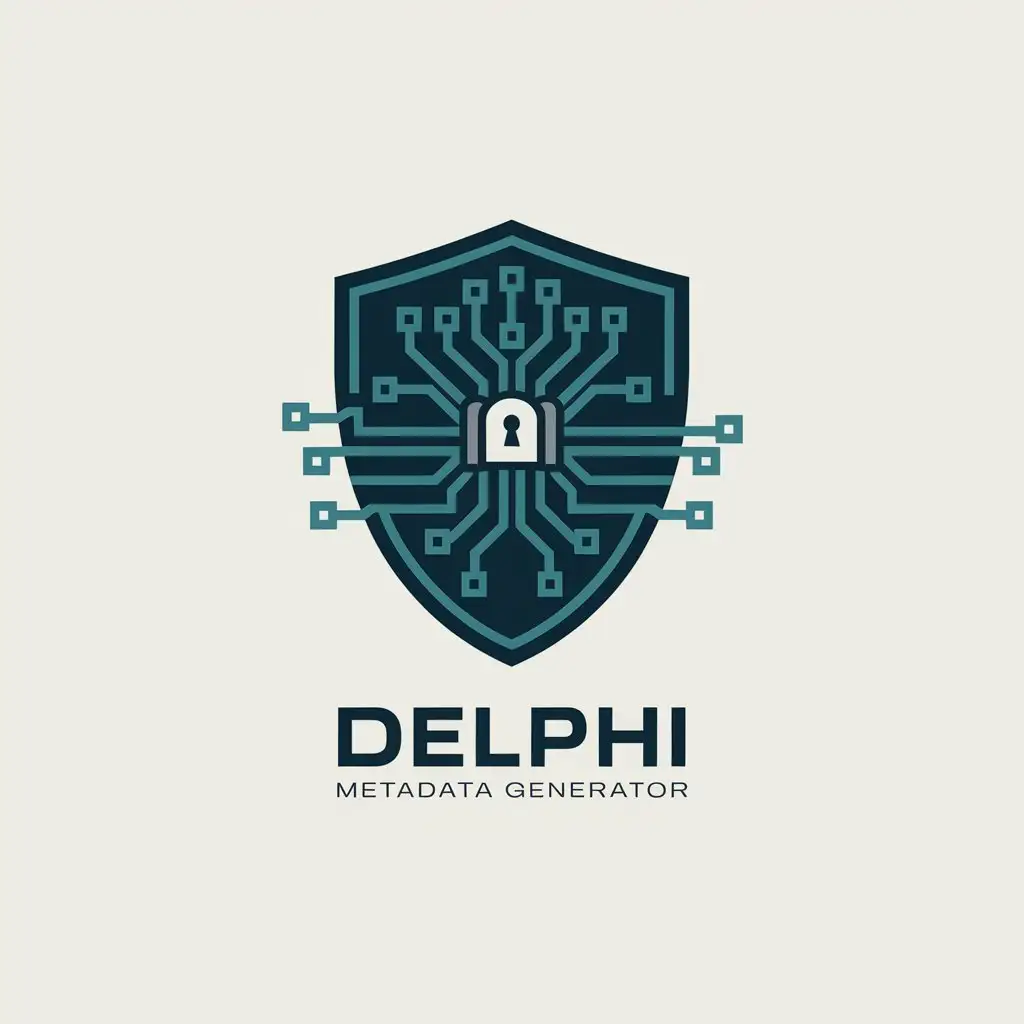 LOGO Design For DELPHI Cybersecurity AI with Metadata Generator Theme