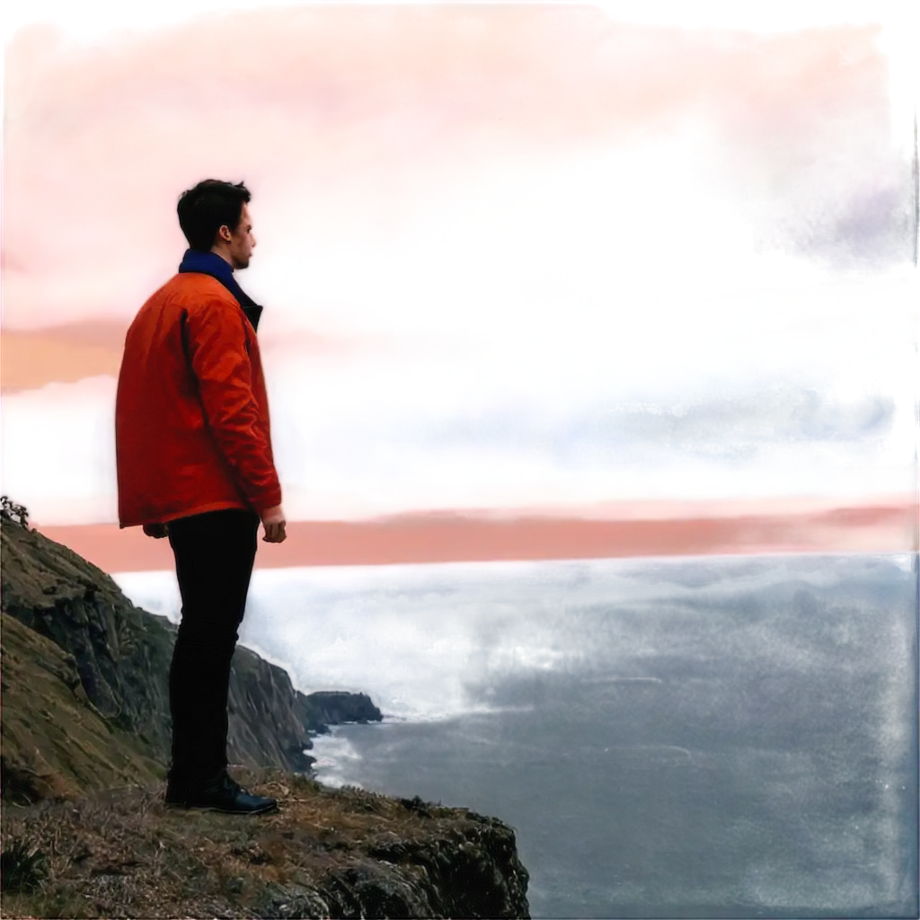 Lone-Man-on-Cliff-at-Sunset-PNG-Image-for-Dramatic-Landscape-Visuals