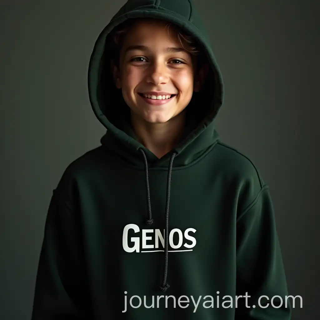 Brown-Teenager-Wearing-Black-Hoodie-with-Dark-Green-Logo-Named-Geno