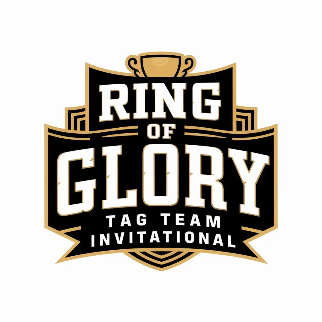 LOGO Design For Ring of Glory Tag Team Invitational Trophy Symbol with Prestigious Gold Theme