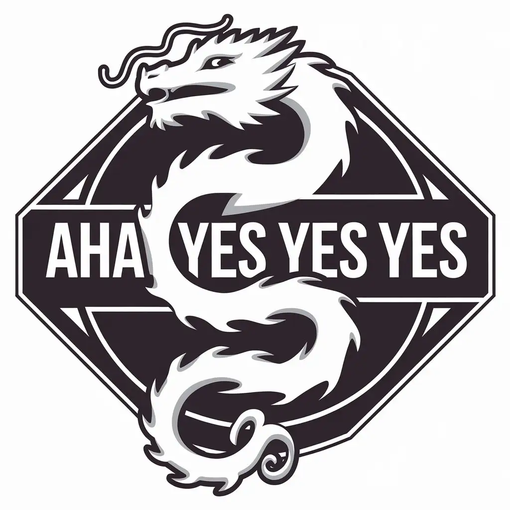 LOGO Design for Aha Yes Yes Yes Milk Dragon Symbol with Technology Industry Theme