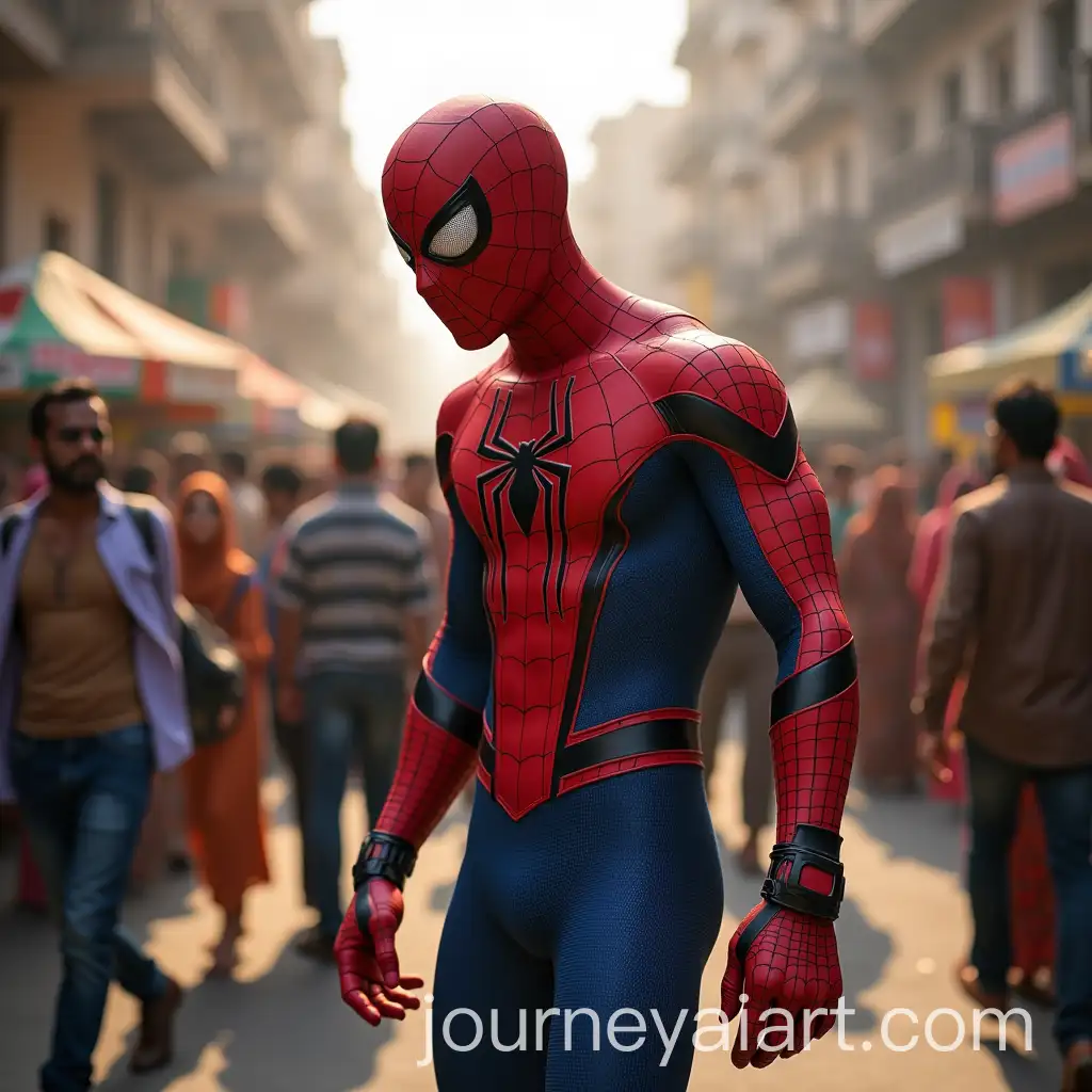 SpiderMan-in-IndiaInspired-Costume-with-Traditional-Elements