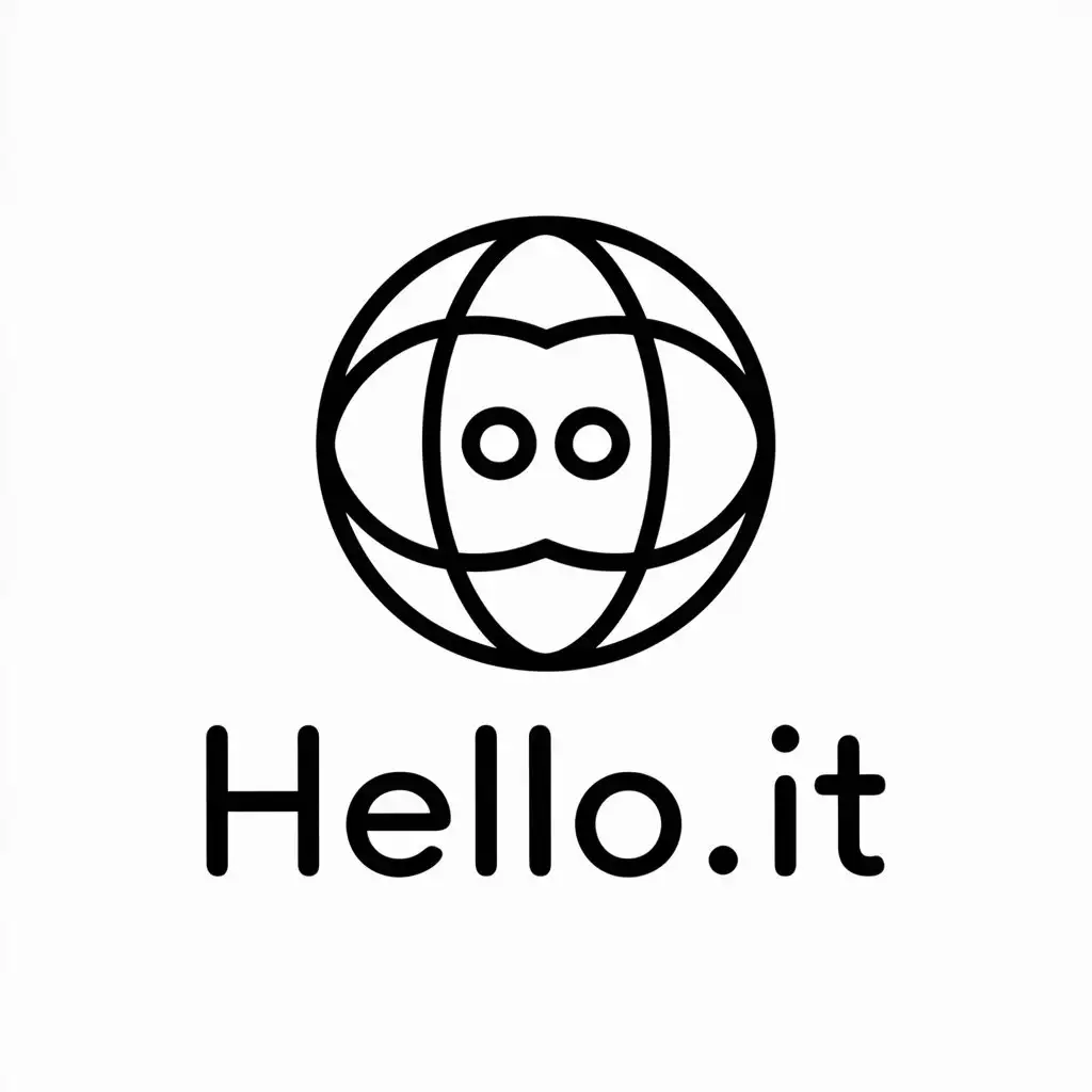 a vector logo design,with the text "hello.it", main symbol:earth,complex,be used in Animals Pets industry,clear background