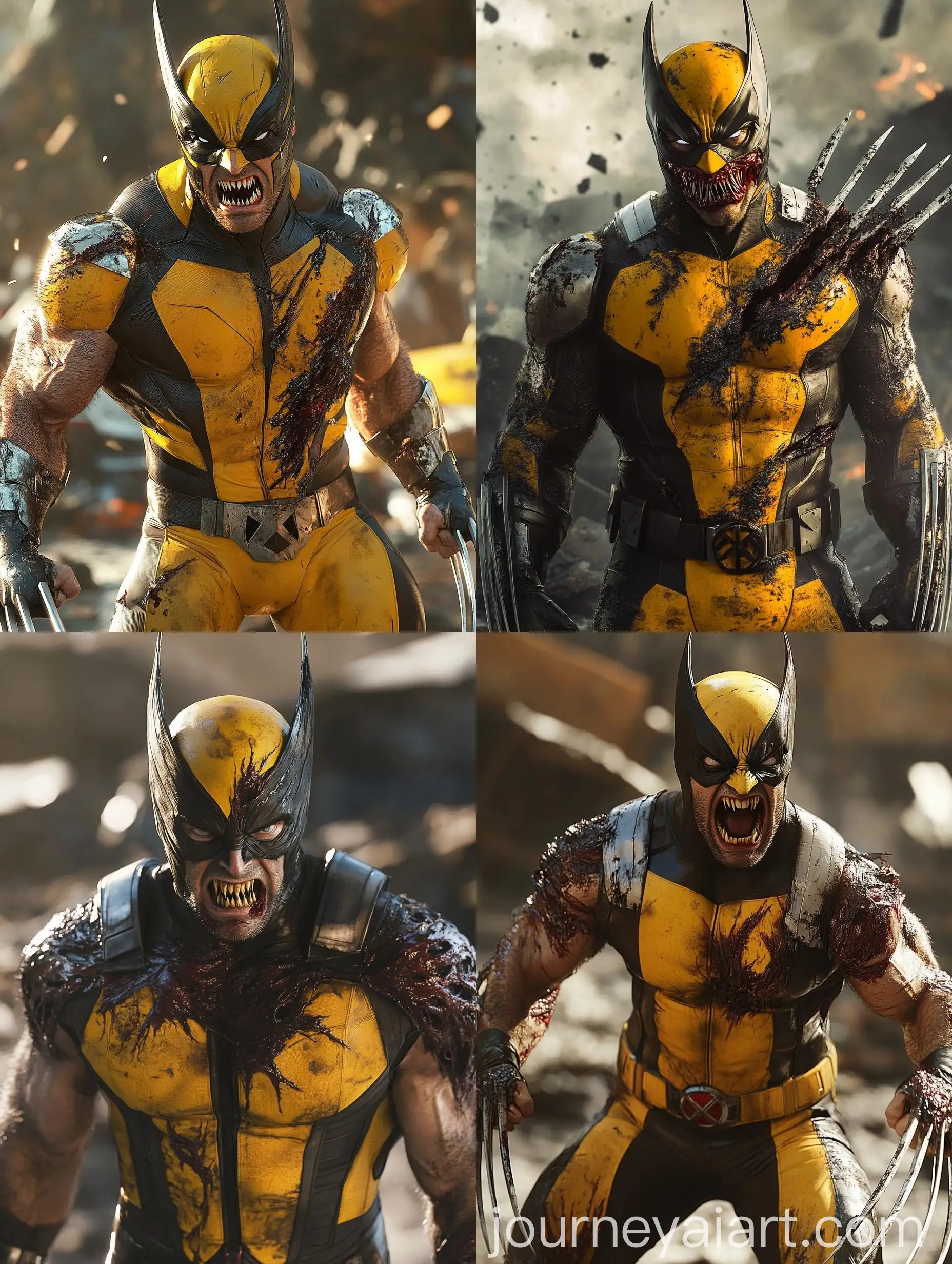 Desperate-Wolverine-Battle-with-Venom-on-Avengers-Battlefield