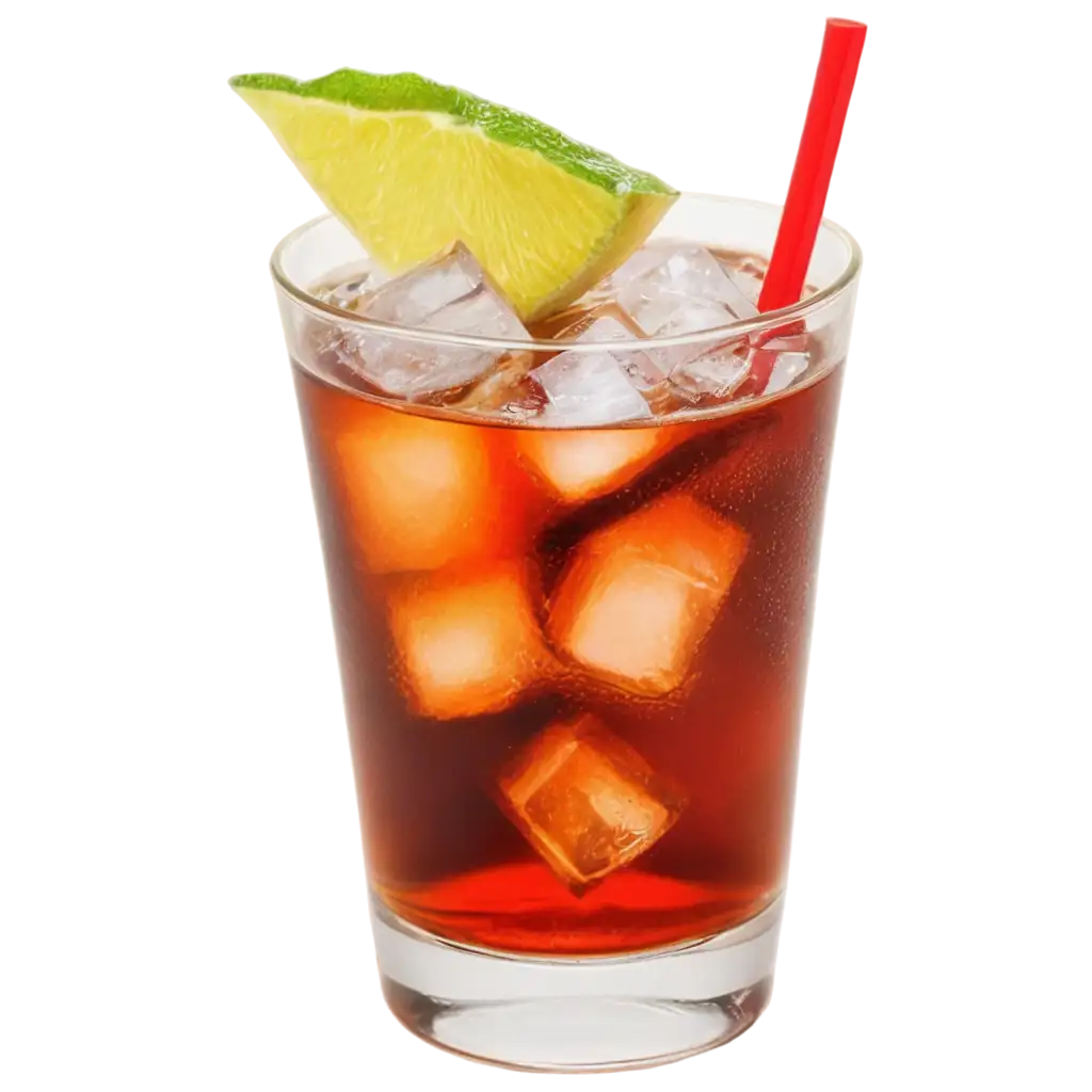 Vibrant-PNG-Image-of-a-Cocktail-Glass-with-Rum-and-CocaCola-Perfect-for-Digital-Use