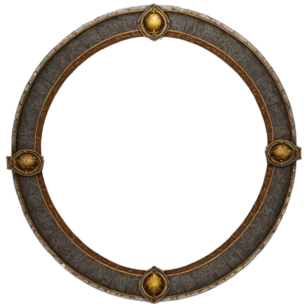 PNG-Circle-Frame-Epic-Medieval-War-Themed-Image-Enhance-Your-Content-with-HighQuality-Visuals