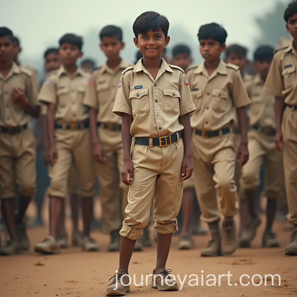 Indian-School-Students-Protesting-in-Khaki-Half-Pants