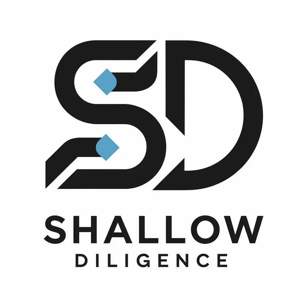 a vector logo design,with the text "Shallow Diligence", main symbol:SD,Moderate,be used in Internet industry,clear background