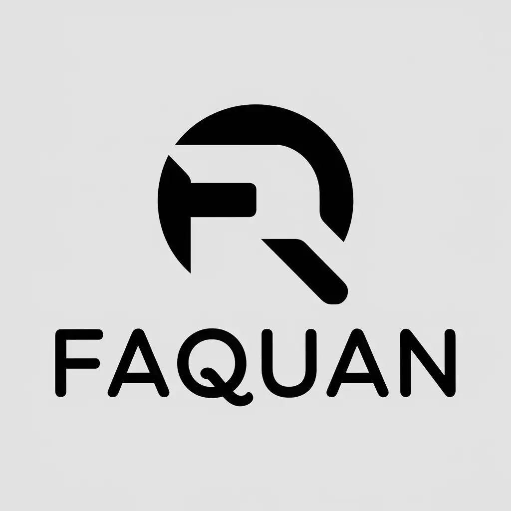 a vector logo design,with the text "faquan", main symbol:FQ,Moderate,clear background