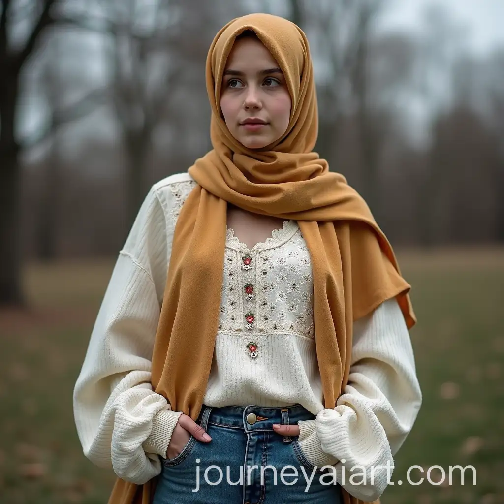 Ukrainian-Girl-inAI-Image-Prompt-Expansion-Vyshyvanka-Hijab-and-Jeans-Portrait