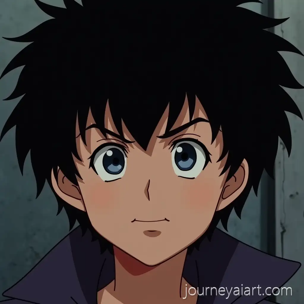 Cool-Man-with-BlackAI-Image-Prompt-Expansion-Hair-and-Blue-Eyes-Showing-a-Mean-Expression