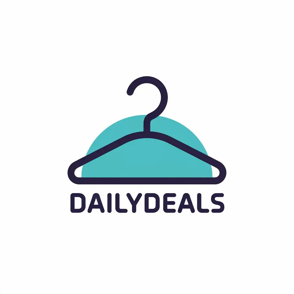 LOGO Design for DailyDeals Vector Design with Clothes Symbol and Moderate Style on Clear Background