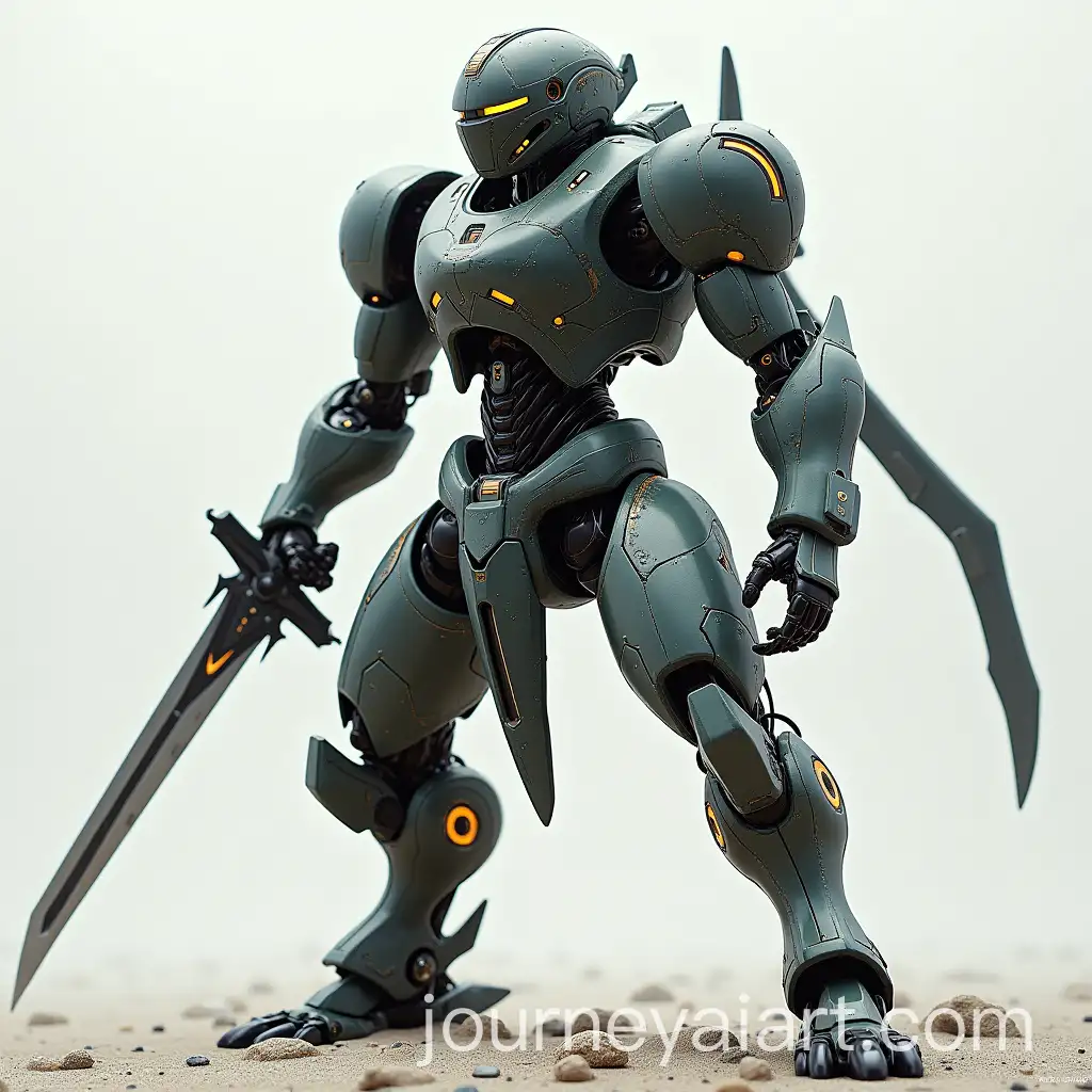 Futuristic-Iron-Robot-Ninja-with-Sword-in-Action