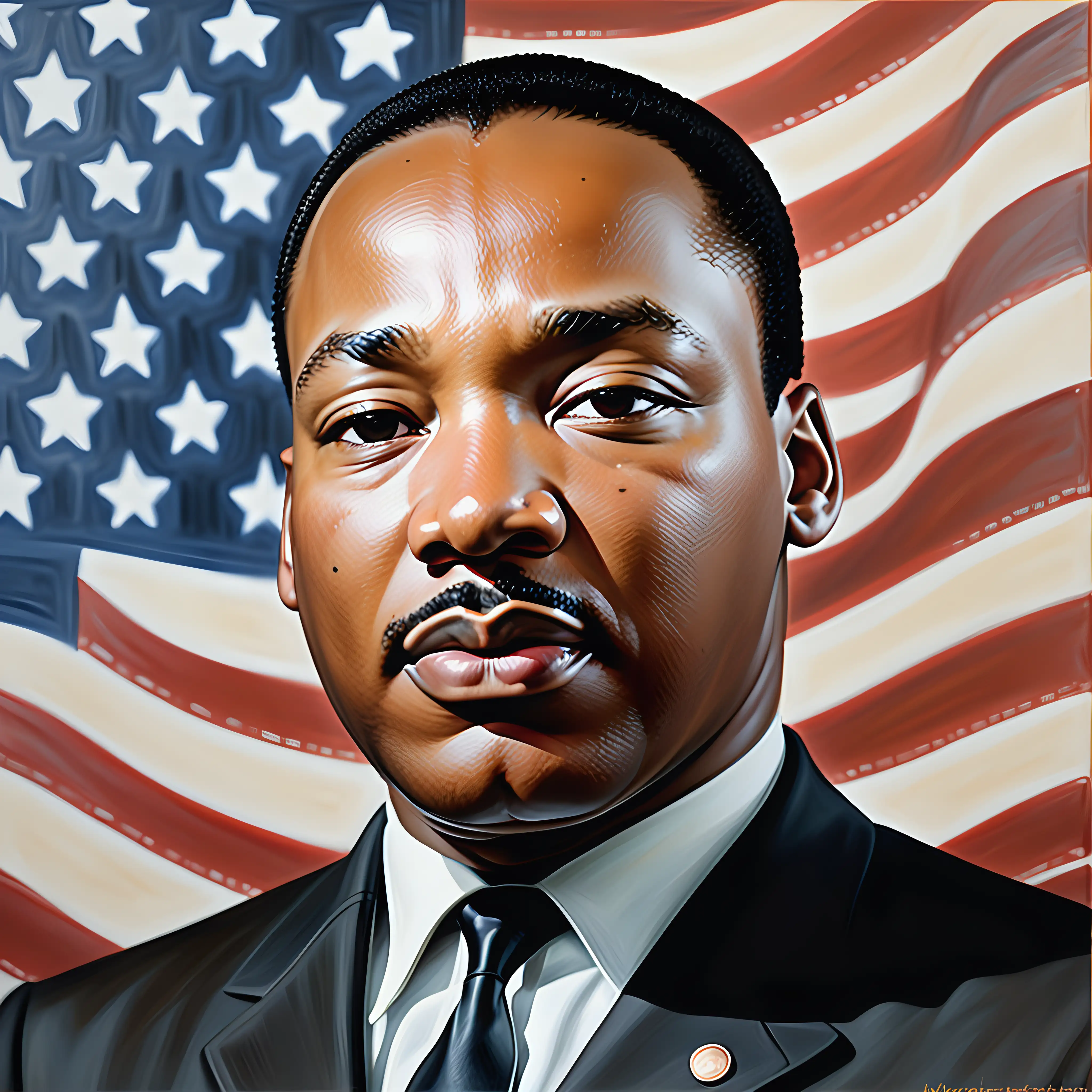 Inspiring Portrait of Martin Luther King Jr in Suit and Tie