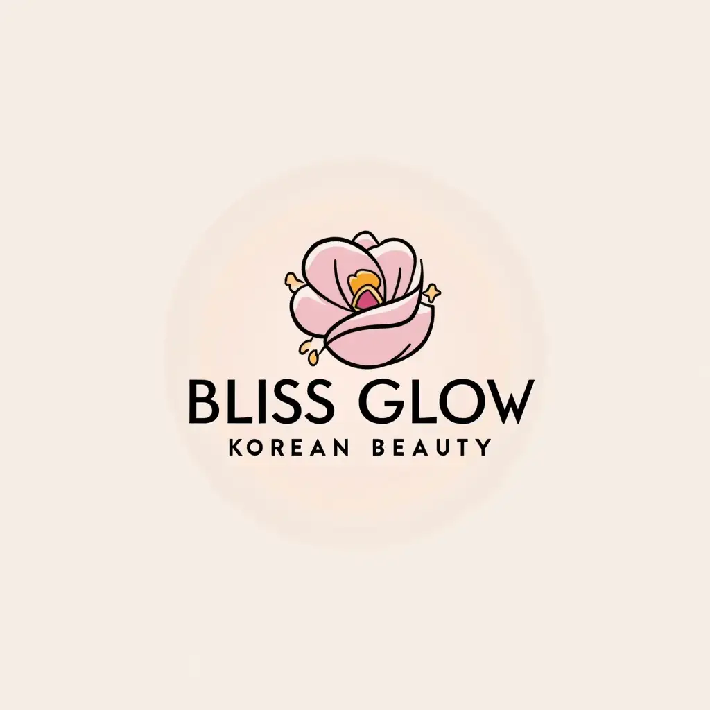 Make me a logo with the name Bliss Glow Korean Beauty