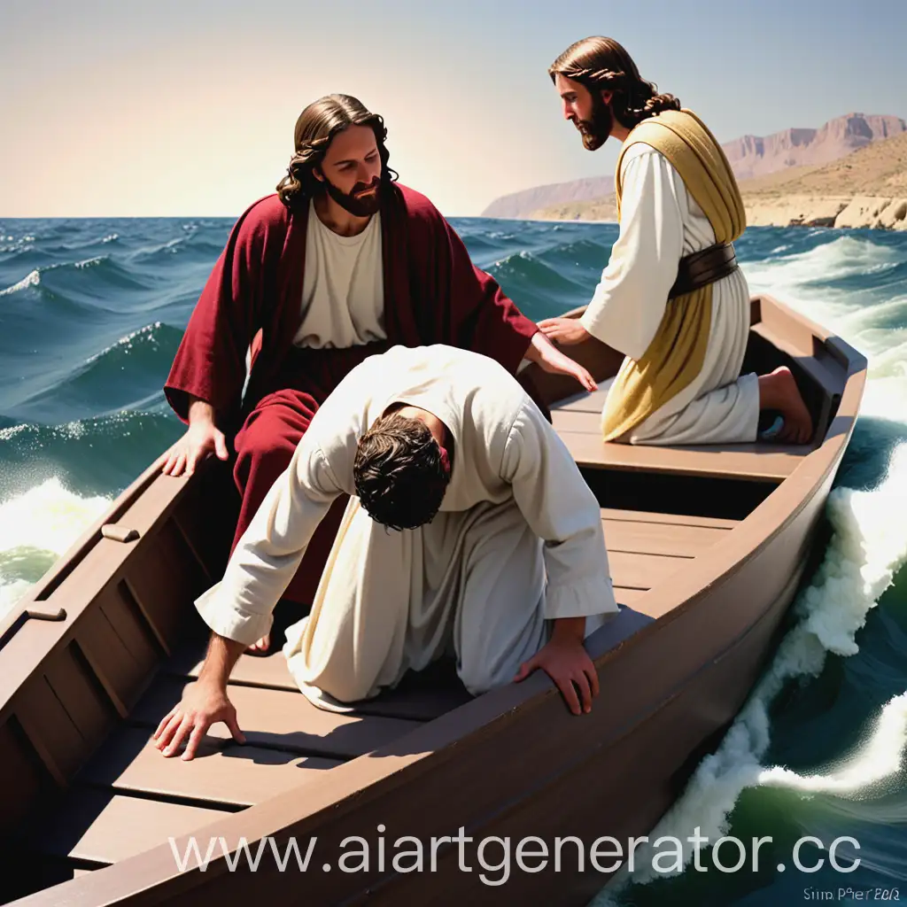 Simon-Peters-Humble-Confession-Before-Jesus-in-a-Boat