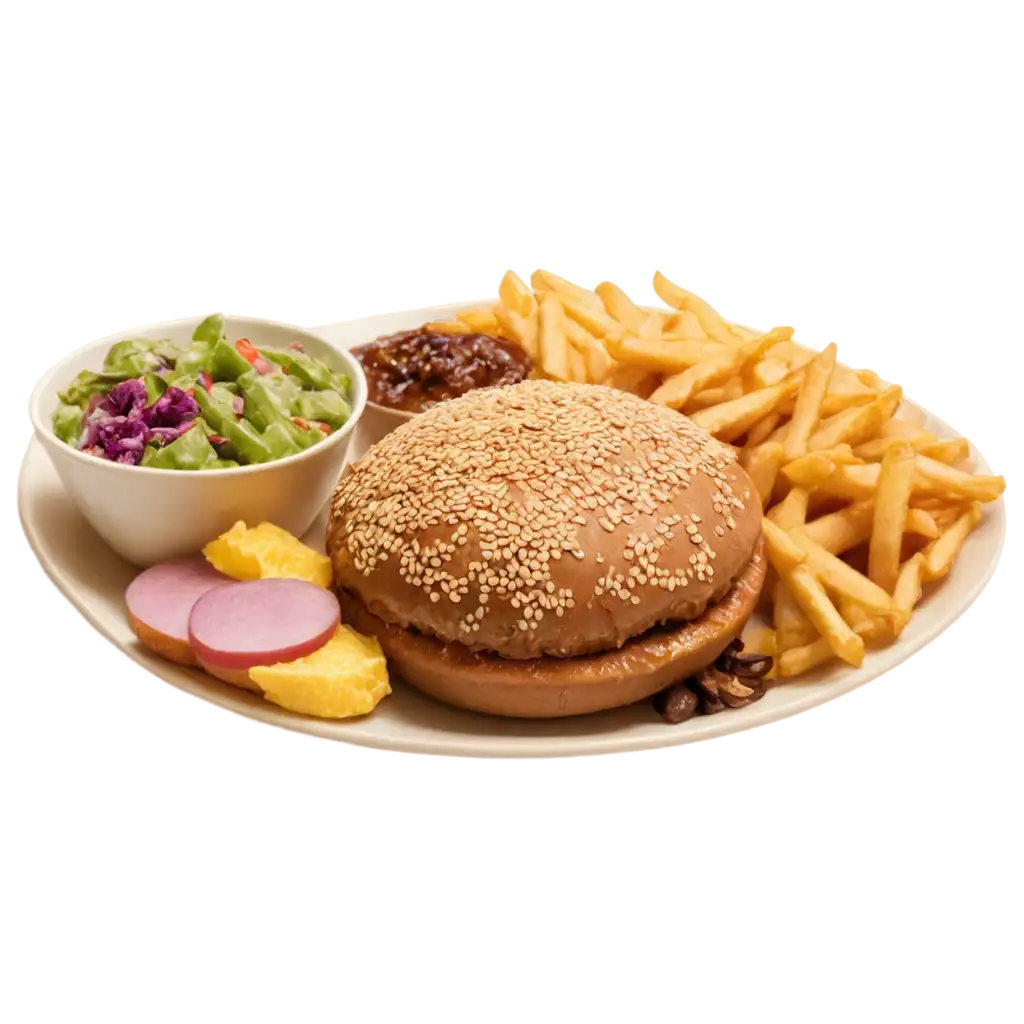 HighQuality-PNG-Image-of-Three-Expressive-Junk-Foods-on-a-Plate