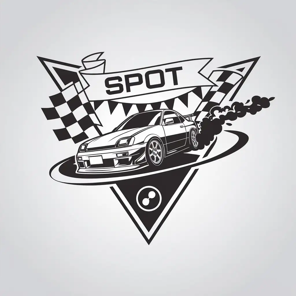 LOGO Design for Spot Japanese Car Drift Smoke Hookan Checkpoint Party Theme