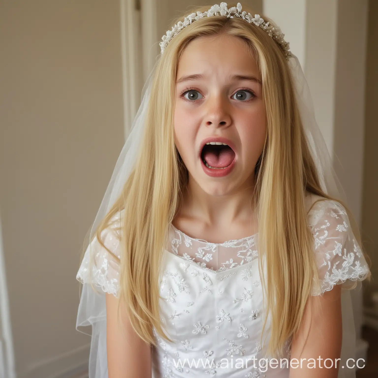 Anxious-12YearOld-Girl-in-a-Wedding-Dress