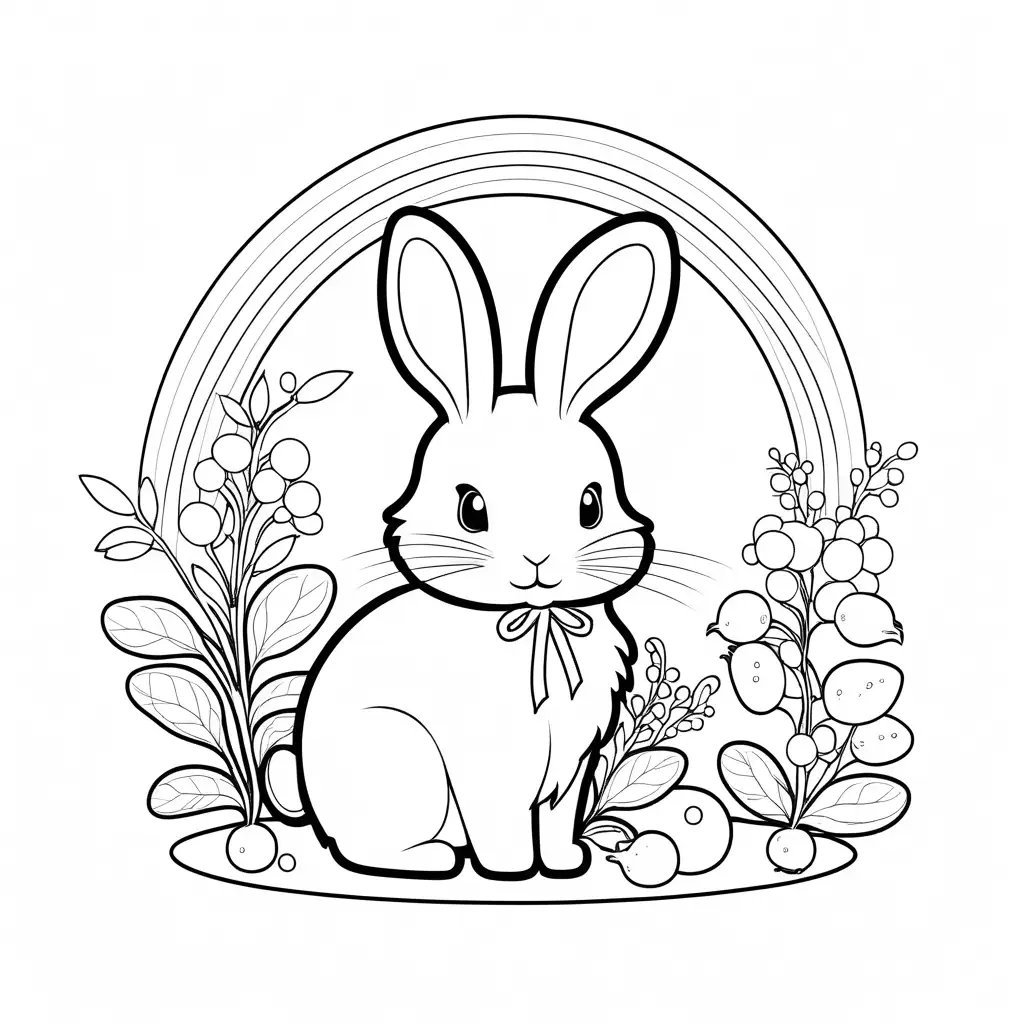 Rocket-Rabbit-Coloring-Page-Fun-and-Whimsical-Line-Art-for-Children