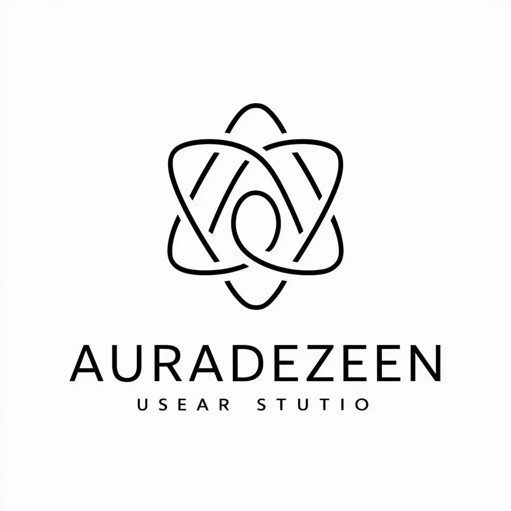 a vector logo design,with the text "AURADEZEEN", main symbol:AURADEZEEN,complex,be used in design stutio industry,clear background