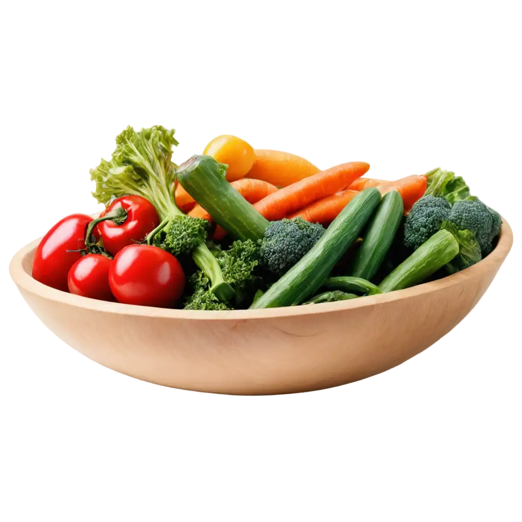 Photorealistic-Fresh-Vegetables-in-Rustic-Bowl-PNG-for-Transparent-Background-Design