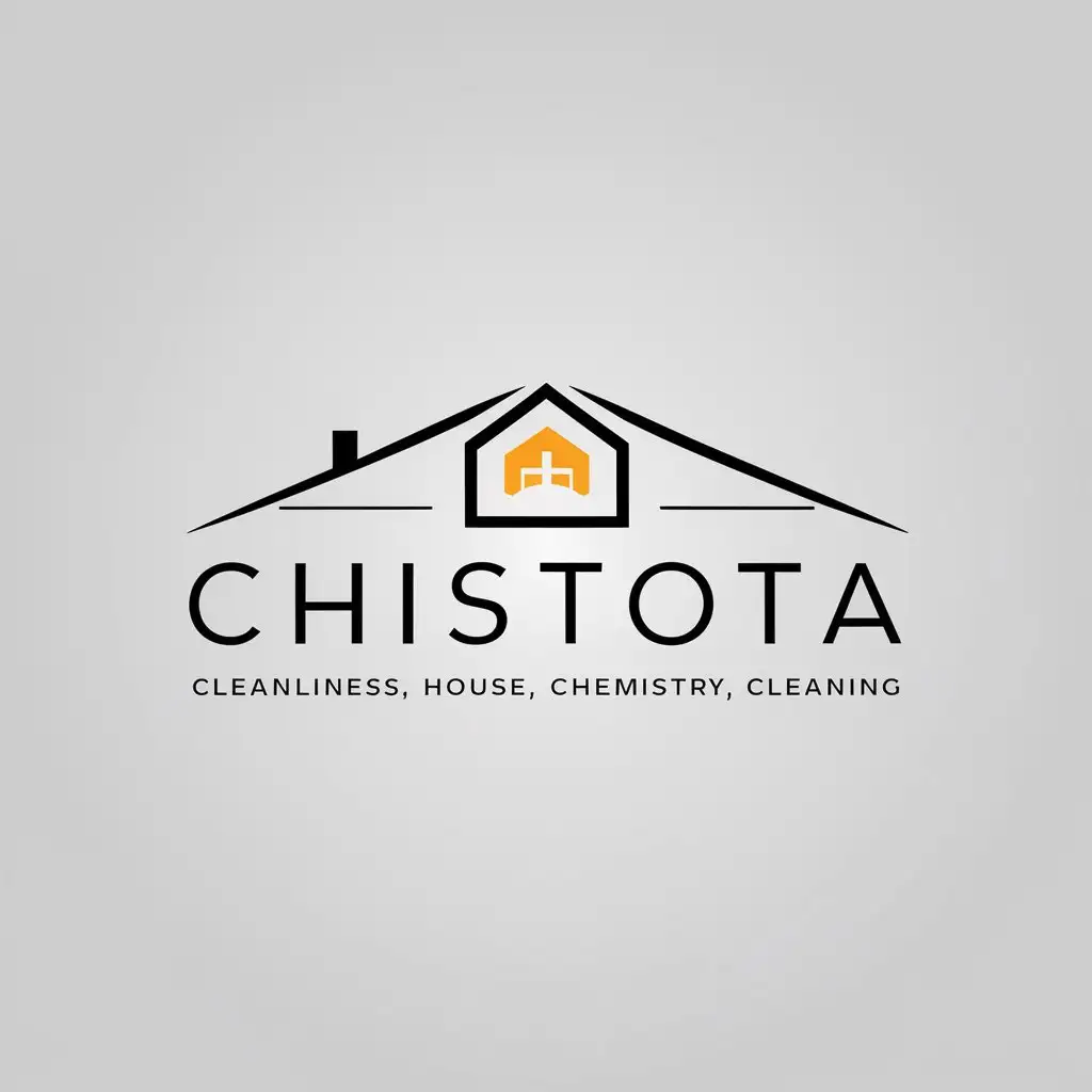 a logo design,with the text "Cleanliness, house, chemistry, cleaning", main symbol:Chistota,Minimalistic,be used in Others industry,clear background