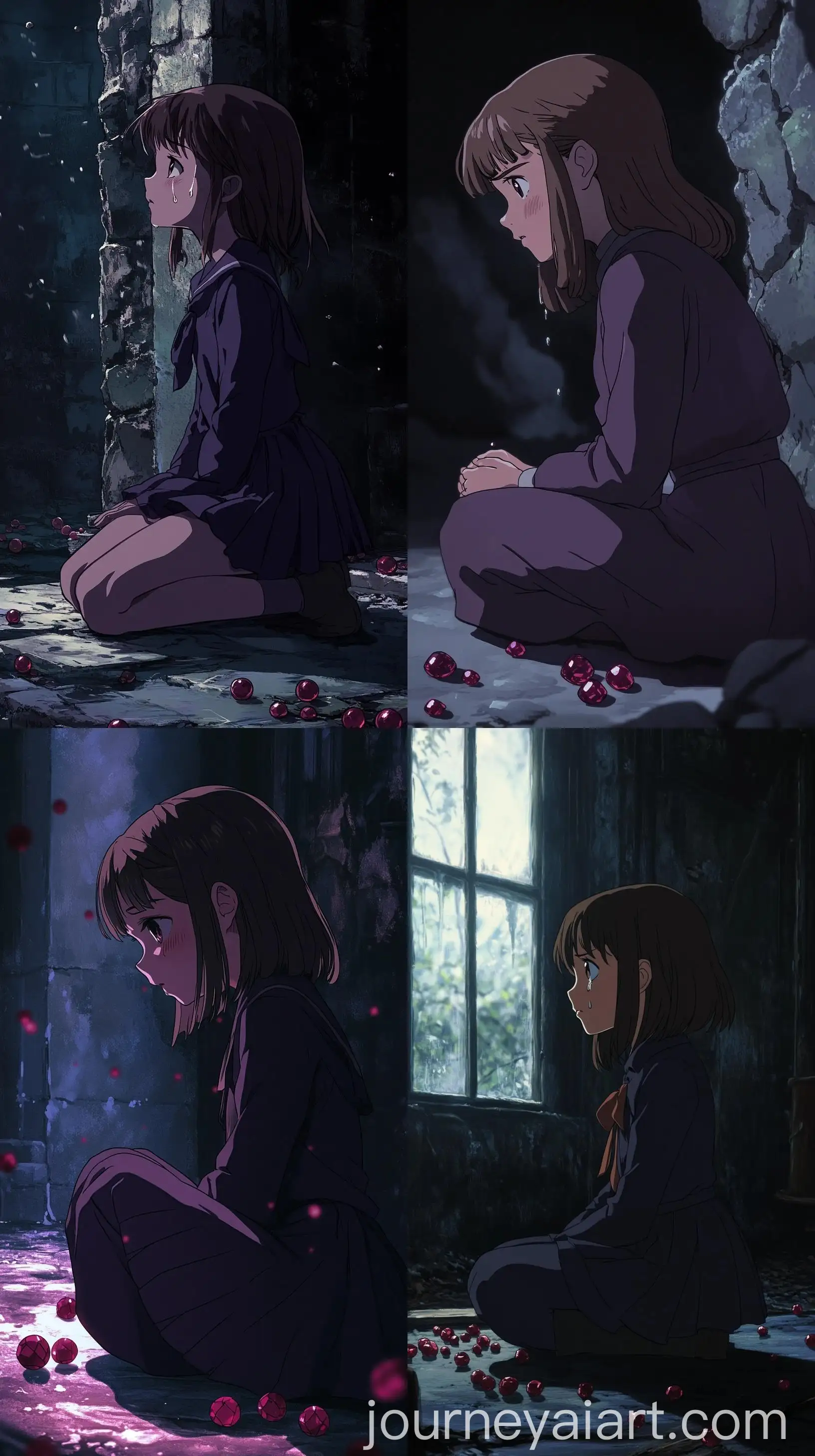 Girl-in-Dark-Purple-Uniform-with-Tears-and-Rubies
