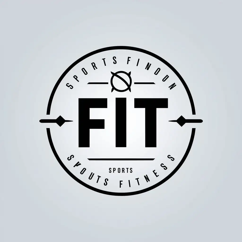 a vector logo design,with the text "Fit", main symbol:round logo for a channel about sports in the gym, exercise and technique, amazing articles and information. coach - sport,complex,be used in Sports Fitness industry,clear background